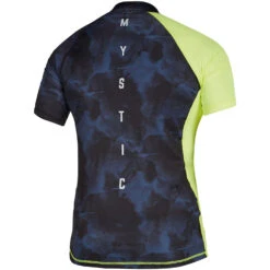 Mystic Crossfire Shortsleeve Rash Vest - Navy/Lime -DivePro Store 2020 Mystic Crossfire Short Sleeve Rashvest 35401.200148 422 02