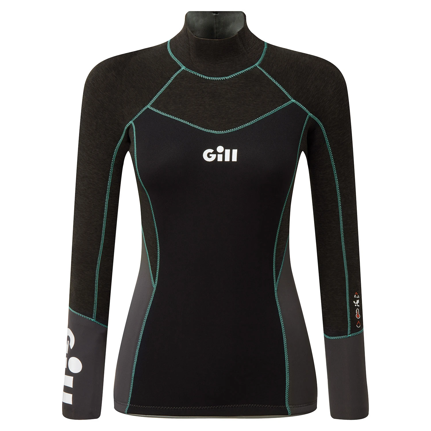 Gill Womens Zentherm Dinghy Sailing Wetsuit Top - Black 4 Gill Womens Zentherm Dinghy Sailing Wetsuit Top - Black - Image 2