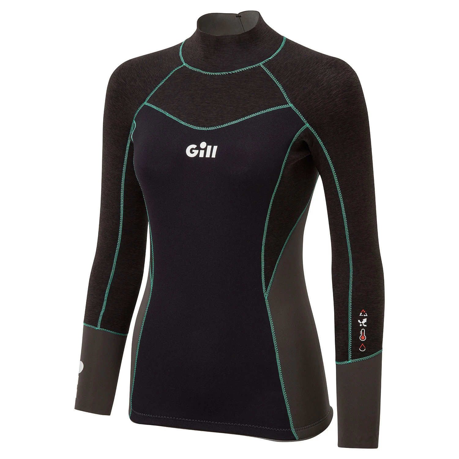 Gill Womens Zentherm Dinghy Sailing Wetsuit Top - Black 3 Gill Womens Zentherm Dinghy Sailing Wetsuit Top - Black