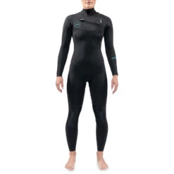 Dakine Womens Mission 4/3mm Chest-Zip Fullsuit Wetsuit - Black