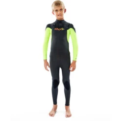 Rip Curl Junior Dawn Patrol 3/2mm Chest-Zip Wetsuit - Lemon -DivePro Store 2021 Rip Curl Junior Dawn Patrol 32mm Chest Zip Wetsuit Lemon WSM9KB 8762 3