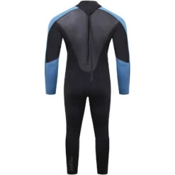 Typhoon Swarm3 3/2mm Back Zip Wetsuit - Black/Blue Steel -DivePro Store 2021 Typhoon Storm3 Fullsuit Wetsuit 250981 BLACK BLUE STEEL 2 copy