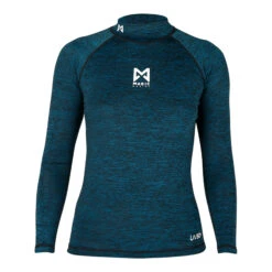 Magic Marine Womens Cube Long Sleeve Rashvest - Dark Blue Melee -DivePro Store 2022 Magic Marine Womens Cube Long Sleeve Rash Guard Dark Blue Melee MM081011 448 01