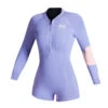 Mystic Womens Lunar 2/2mm Front-Zip Longarm Shorty Wetsuit - Pastel Lilac -DivePro Store 2022 Mystic Womens Lunar Front zip Longarm Shorty 35000.220089 501 01