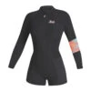Mystic Womens Lunar 2/2mm Front-Zip Longarm Shorty Wetsuit - Dark Grey -DivePro Store 2022 Mystic Womens Lunar Front zip Longarm Shorty 35000.220089 802 01