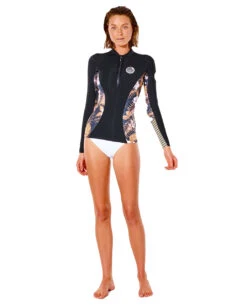 Rip Curl Womens G-Bomb 1mm Wetsuit Jacket - Black/Gold -DivePro Store 2022 Rip Curl Womens G Bomb Wetsuit Jacket 112WWJ 5040 4