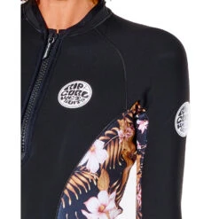 Rip Curl Womens G-Bomb 1mm Wetsuit Jacket - Black/Gold -DivePro Store 2022 Rip Curl Womens G Bomb Wetsuit Jacket 112WWJ 5040 5