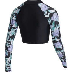 Mystic Womens Jayde Long Crop Rashvest - Black -DivePro Store 2023 Mystic Jayde Long Sleeve Cop Top 230158 900 02