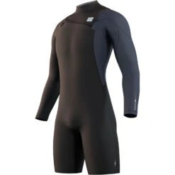 Mystic Marshall 3/2mm Long Arm Shorty Wetsuit - Black
