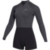 Mystic Womens Lunar 2/2mm Front-Zip Longarm Shorty Wetsuit - Black