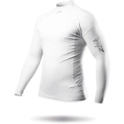 Zhik ECO Spandex Rash Guard Long Sleeve - White -DivePro Store 2023 Zhik DTP 0063 M WHT LeftSide