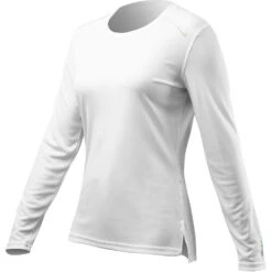 Zhik Womens UVActive Long Sleeve Quick Dry UV50+ Top - White ATP-0075 -DivePro Store 2023 Zhik UV Active TopATP 0070 W WHT SideA 0023