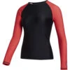 Mystic Womens Jayde Long-Sleeve Rashvest - Black/Red -DivePro Store 230159 965 01