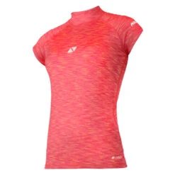 Magic Marine Womens Cube Short Sleeve Rashvest - Pink Melee