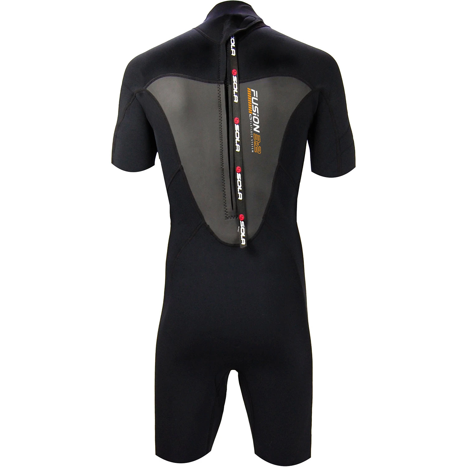 Sola Fusion 3/2mm Shorty Wetsuit - Black 4 Sola Fusion 3/2mm Shorty Wetsuit - Black - Image 2