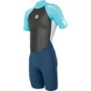 Alder Junior Girls Impact 3/2mm Shorty Wetsuit - Cyan